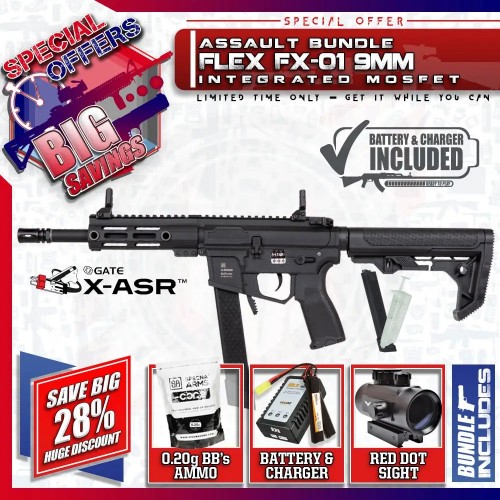 SMG AR BUNDLE: Flex FX-01 9mm AR (BK), SAVE BIG with our Special Offers - get the M4 Flex F-01 Bundle Deal